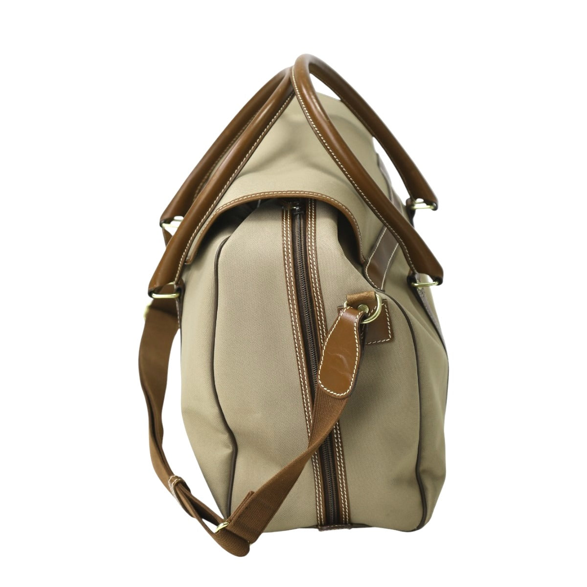 ハンティングワールド HUNTING WORLD ボストンバッグ
 旅行かばん ラバーロゴ 2way キャンバス カーキ 【SS】
 【中古】