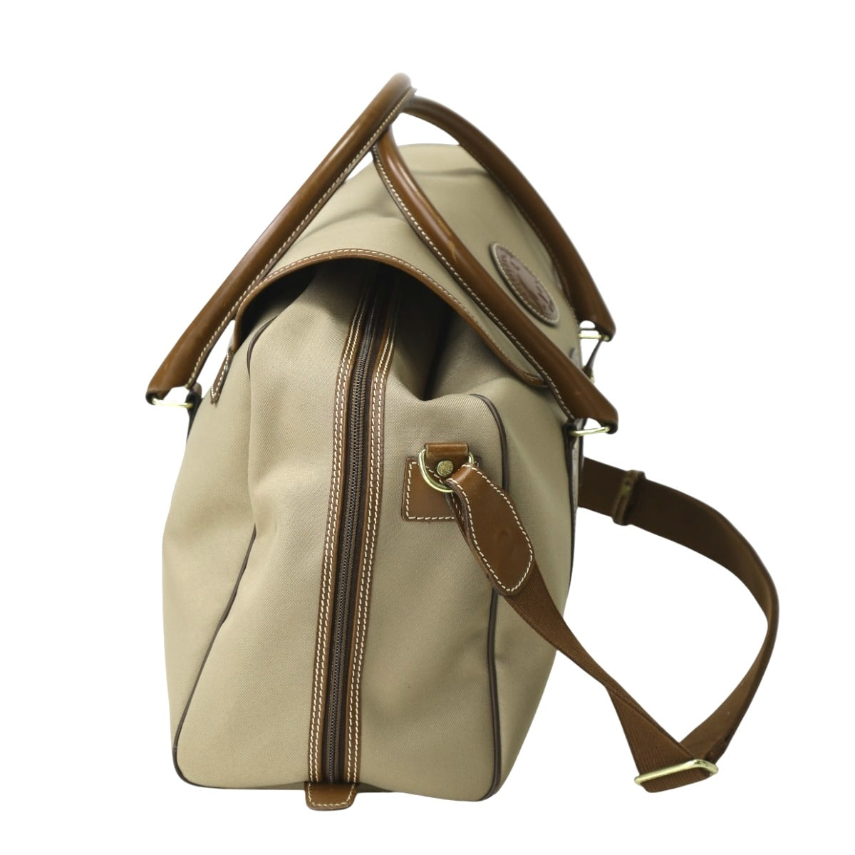 ハンティングワールド HUNTING WORLD ボストンバッグ
 旅行かばん ラバーロゴ 2way キャンバス カーキ 【SS】
 【中古】