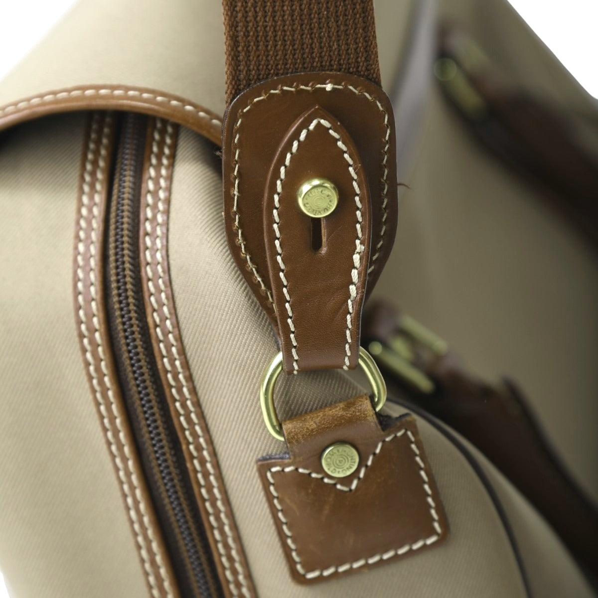 ハンティングワールド HUNTING WORLD ボストンバッグ
 旅行かばん ラバーロゴ 2way キャンバス カーキ 【SS】
 【中古】