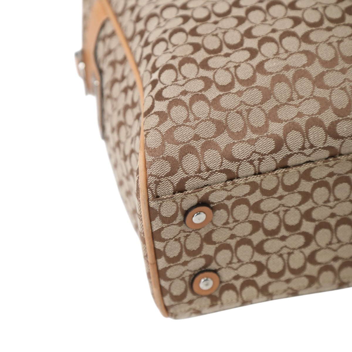 コーチ COACH ビジネスバッグ
 ブリーフケース CC柄 書類かばん キャンバス F70181 ベージュ 【SS】
 【中古】