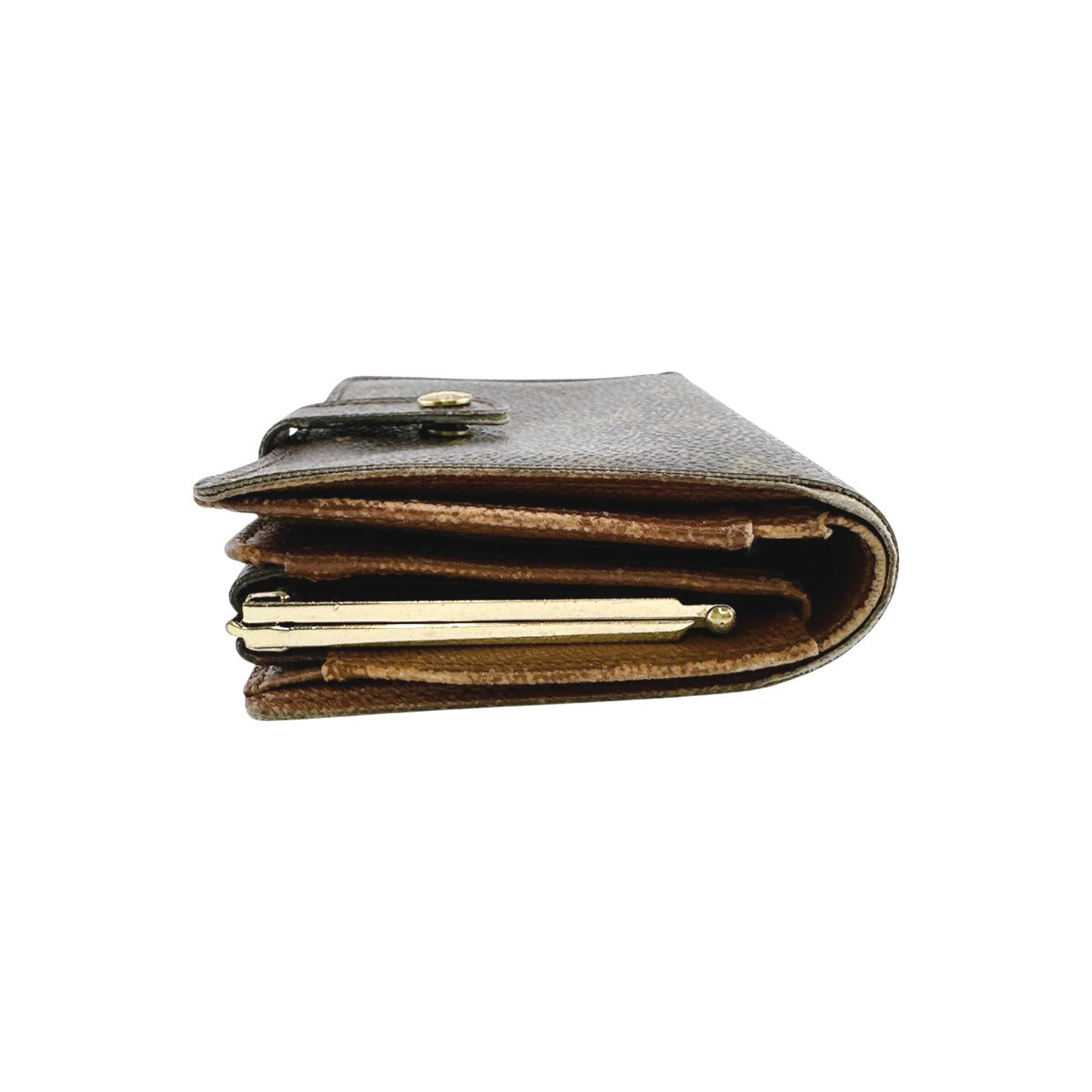 ルイヴィトン LOUIS VUITTON 長財布
 がま口財布 モノグラム ポルトフォイユ・ヴェエノワ モノグラムキャンバス M61674 ブラウン LV
 【SS】
 【中古】