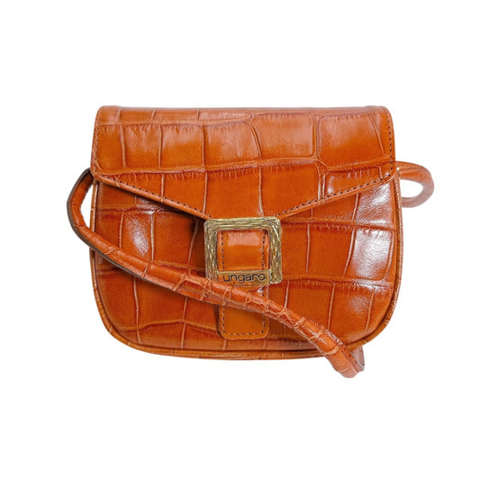ウンガロ emanuel ungaro ショルダーバッグ
 ショルダーバッグ クロコ型押 オレンジ 【SS】
 【中古】