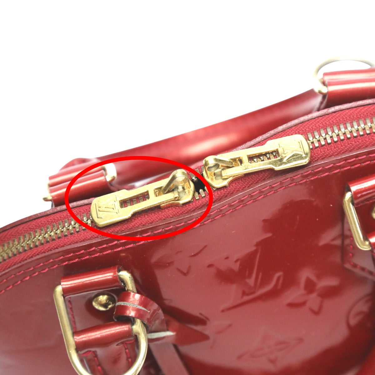 ルイヴィトン LOUIS VUITTON ハンドバッグ
 2WAYバッグ モノグラム アルマBB モノグラムヴェルニ M90174 レッド LV
 【SS】
 【中古】