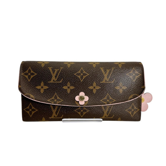 ルイヴィトン LOUIS VUITTON 長財布
 長財布 モノグラム ポルトフォイユ・エミリー モノグラムキャンバス M64202 ブラウン LV
 【SS】
 【中古】
