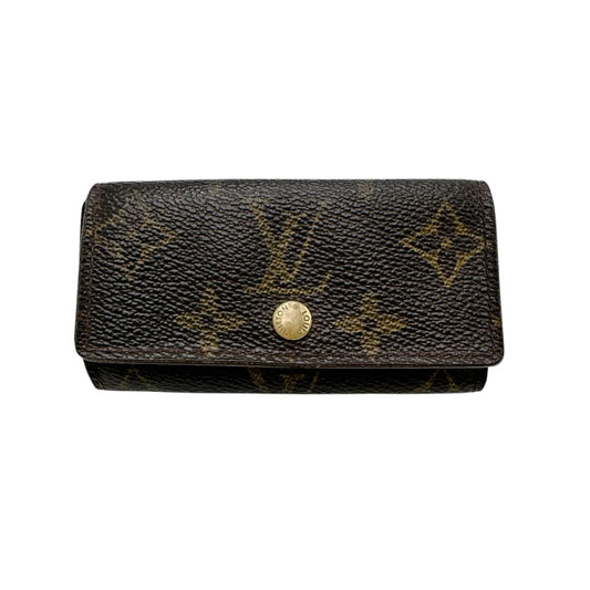 ルイヴィトン LOUIS VUITTON キーケース
 4本用キーケース モノグラム ミュルティクレ4 モノグラムキャンバス M62631 ブラウン LV
 【SS】
 【中古】