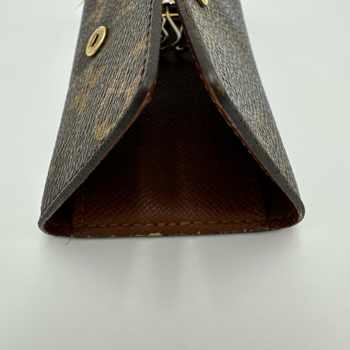 ルイヴィトン LOUIS VUITTON キーケース
 4本用キーケース モノグラム ミュルティクレ4 モノグラムキャンバス M62631 ブラウン LV
 【SS】
 【中古】