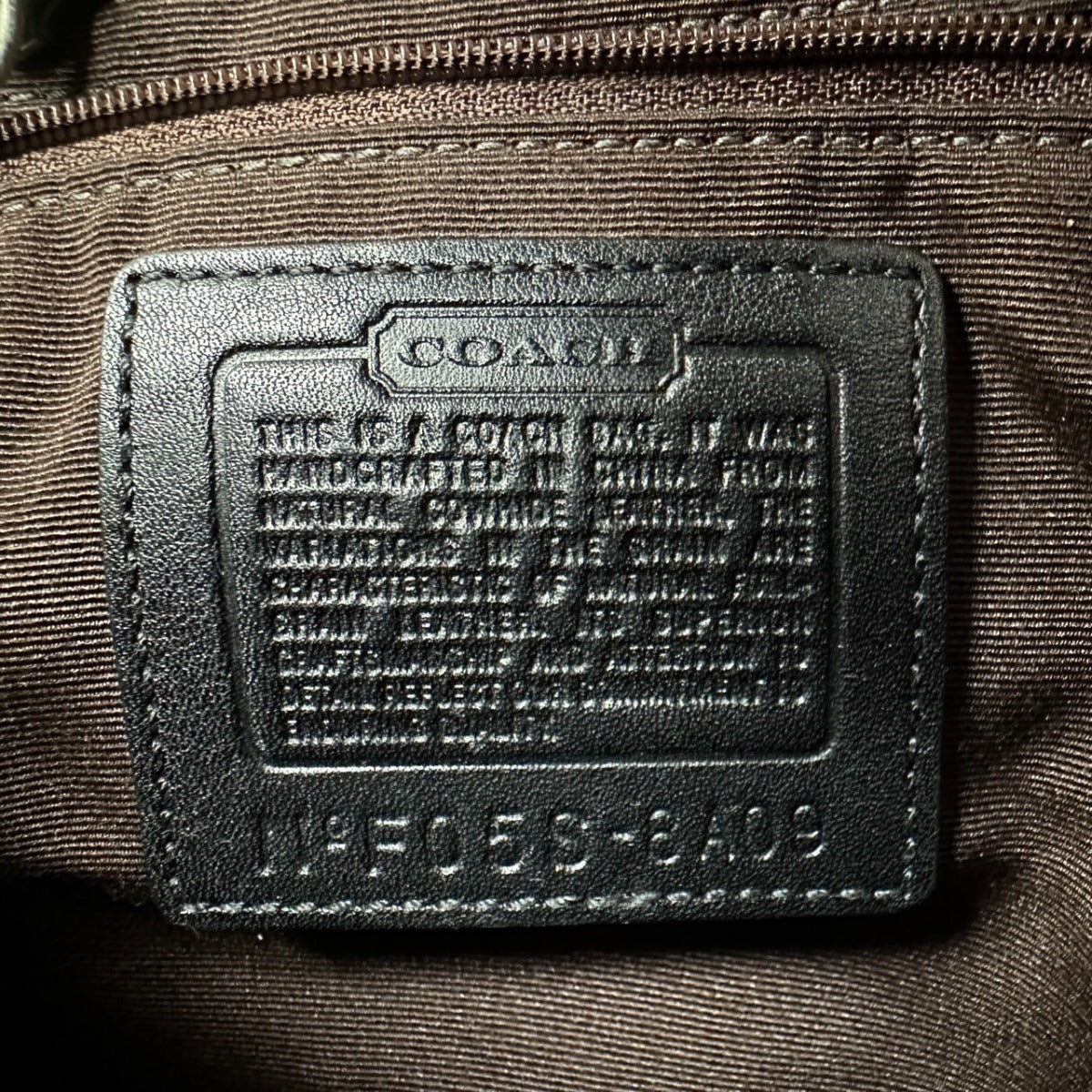 コーチ COACH トートバッグ
 ハンドバッグ 無地 レザー F05S-8A09 ブラウン 【SS】
 【中古】