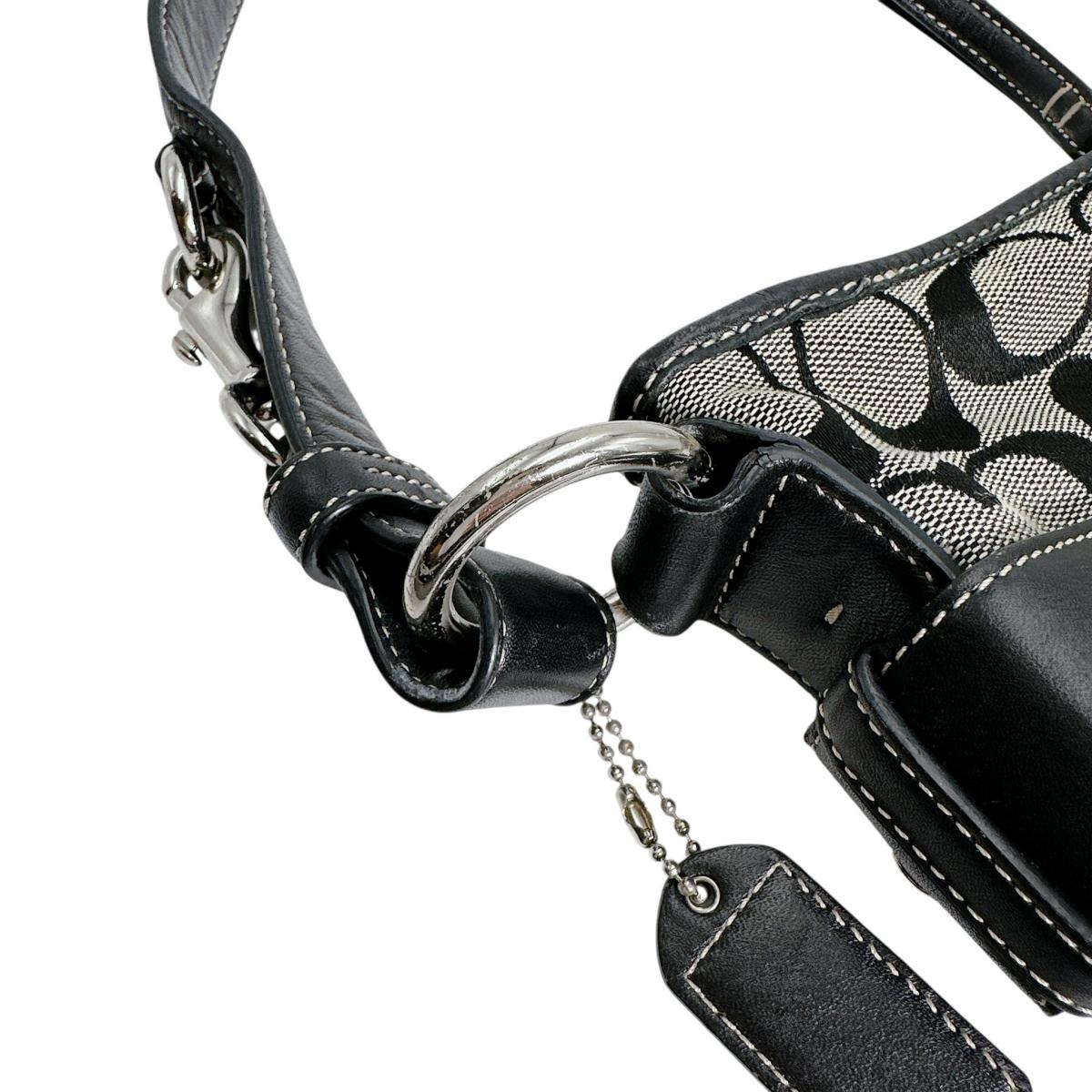 コーチ COACH ショルダーバッグ
 ショルダーバッグ シグネチャー 斜め掛け レザー K05M-3574 ブラック 【SS】
 【中古】