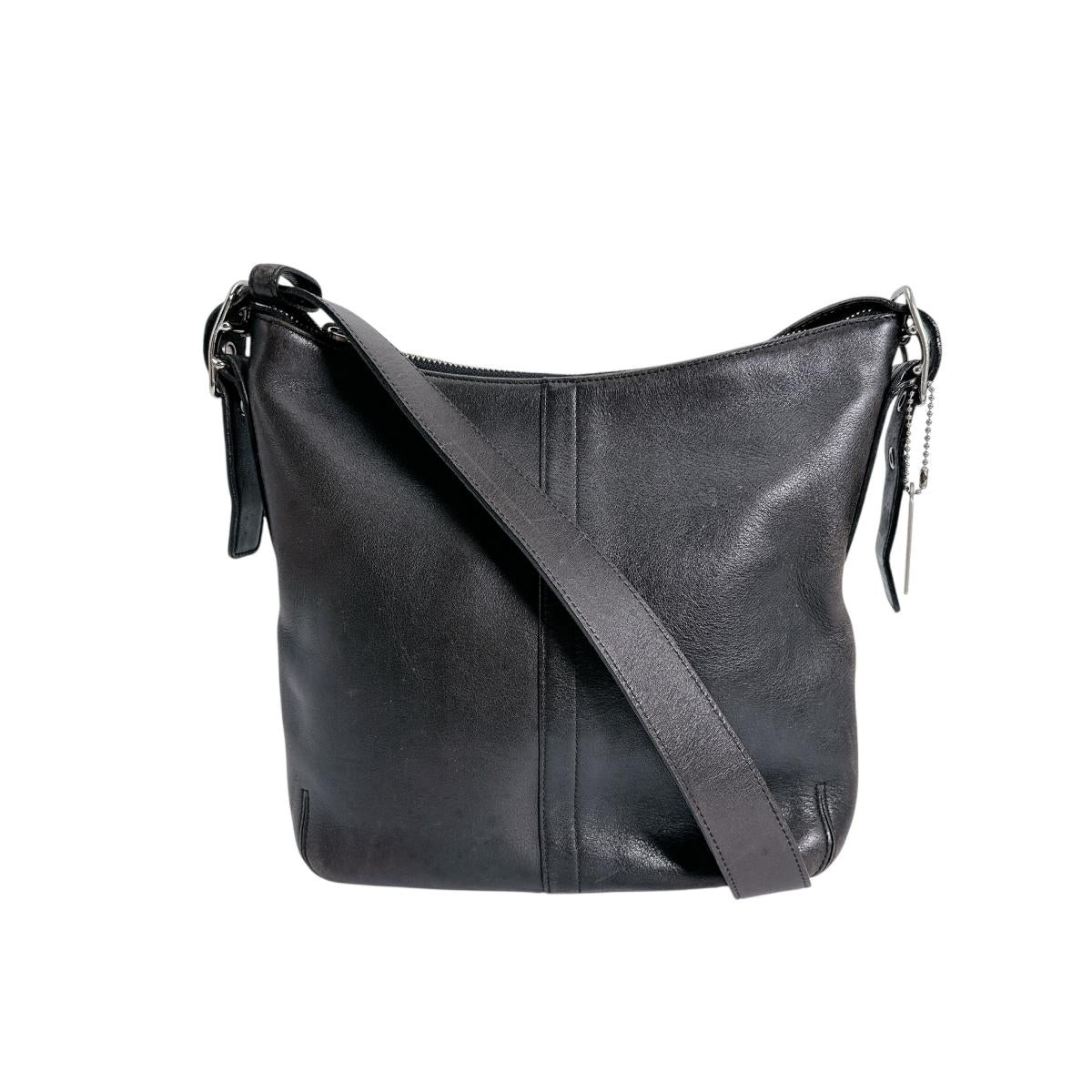 コーチ COACH ショルダーバッグ
 ショルダーバッグ 無地 レザー H2S-9326 こげ茶 【SS】
 【中古】