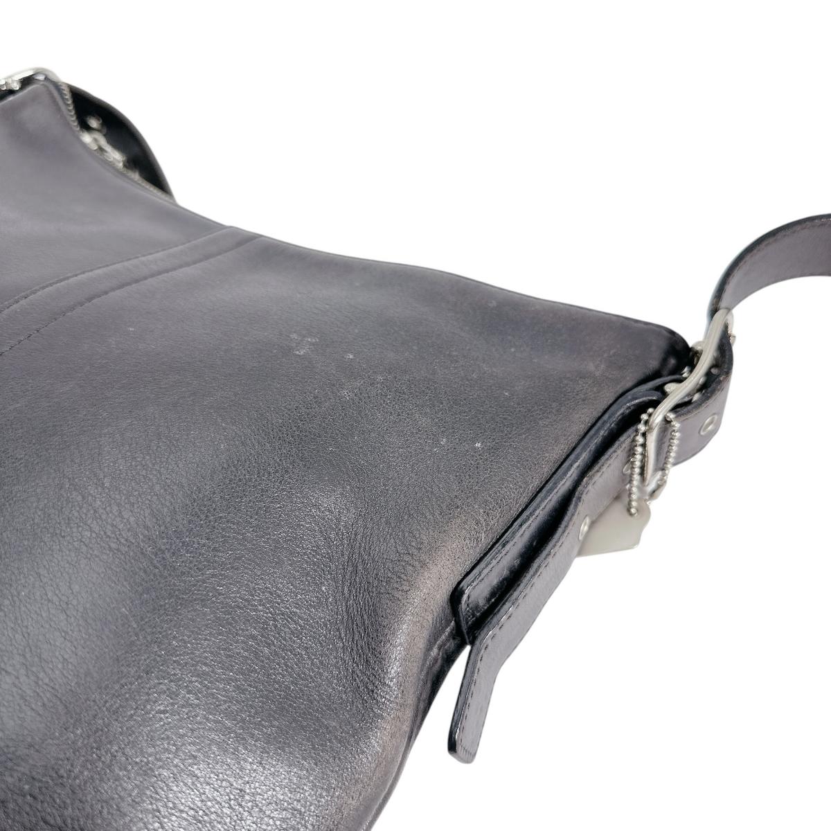 コーチ COACH ショルダーバッグ
 ショルダーバッグ 無地 レザー H2S-9326 こげ茶 【SS】
 【中古】