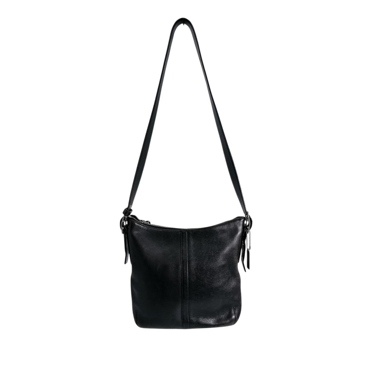 コーチ COACH ショルダーバッグ
 ショルダーバッグ 無地 レザー H2S-9326 こげ茶 【SS】
 【中古】