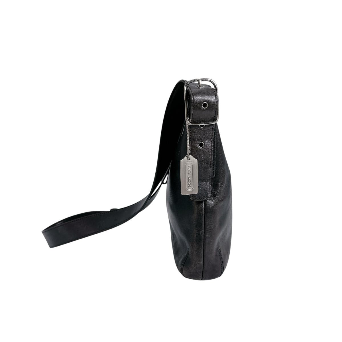 コーチ COACH ショルダーバッグ
 ショルダーバッグ 無地 レザー H2S-9326 こげ茶 【SS】
 【中古】