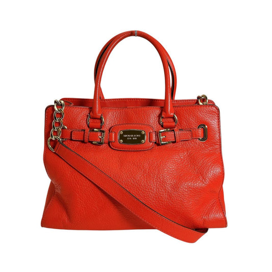 マイケルコース Michael Kors ハンドバッグ
 トートバッグ A4対応 ショルダーバッグ レザー レッド 【SS】
 【中古】
