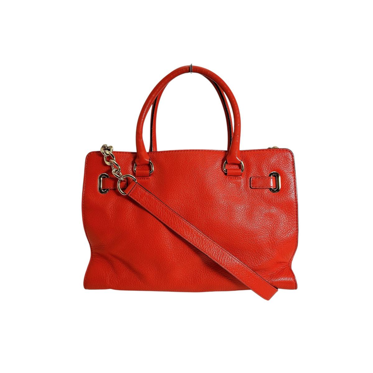 マイケルコース Michael Kors ハンドバッグ
 トートバッグ A4対応 ショルダーバッグ レザー レッド 【SS】
 【中古】