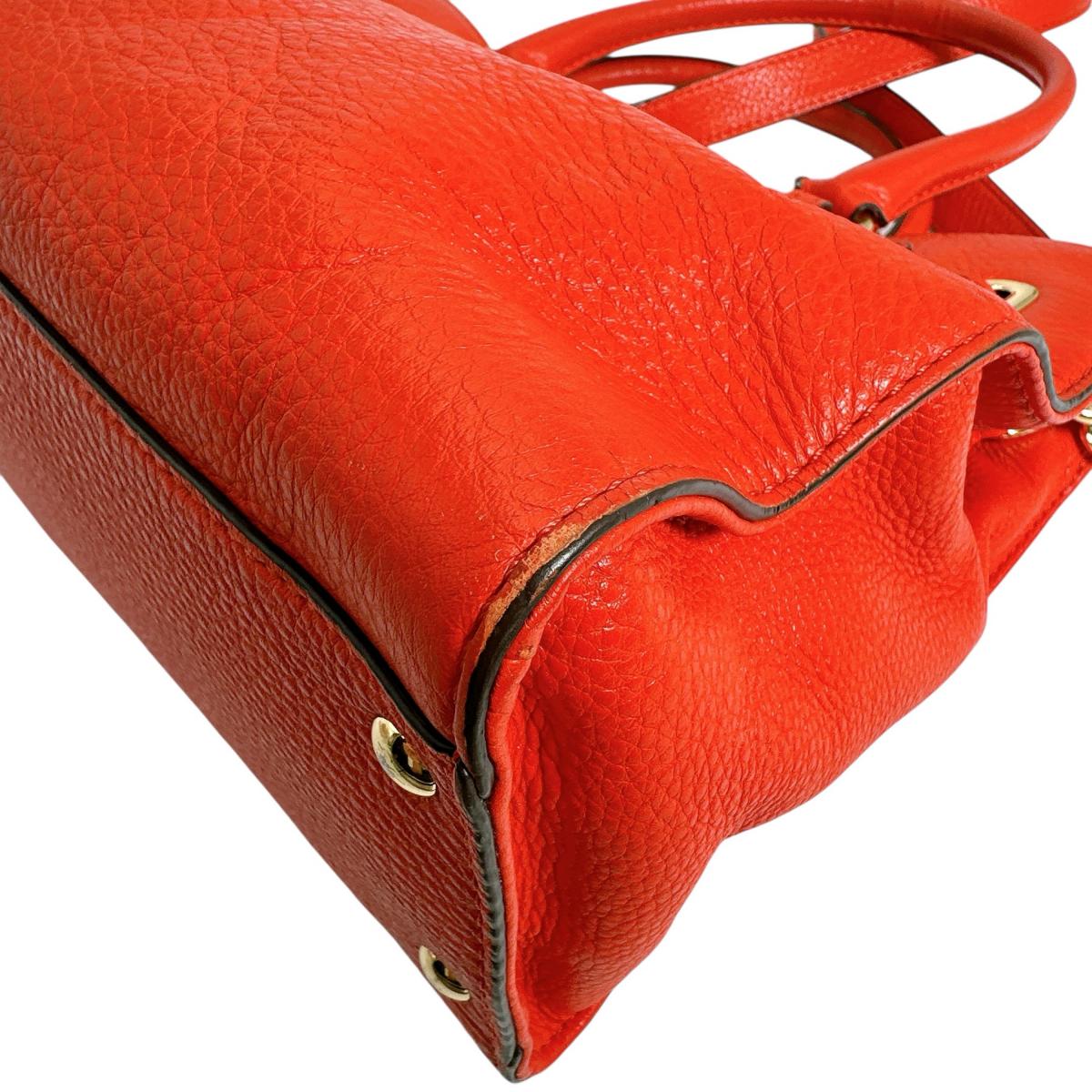 マイケルコース Michael Kors ハンドバッグ
 トートバッグ A4対応 ショルダーバッグ レザー レッド 【SS】
 【中古】