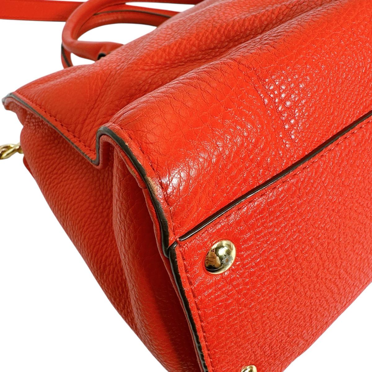 マイケルコース Michael Kors ハンドバッグ
 トートバッグ A4対応 ショルダーバッグ レザー レッド 【SS】
 【中古】