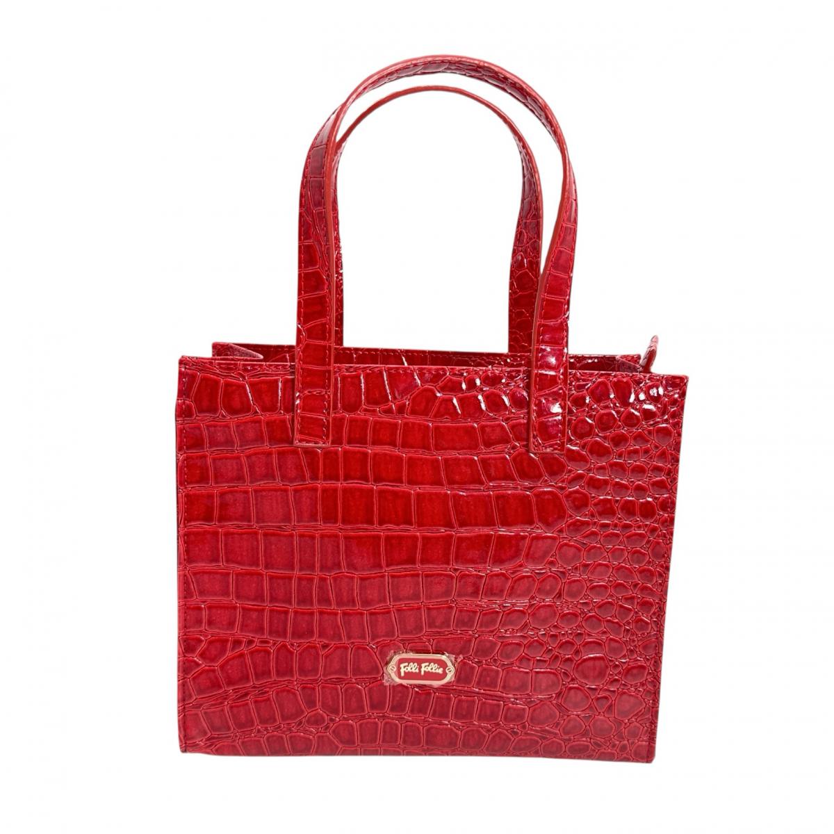 フォリフォリ Folli Follie ハンドバッグ
 ハンドバック レッド 【SS】
 【中古】