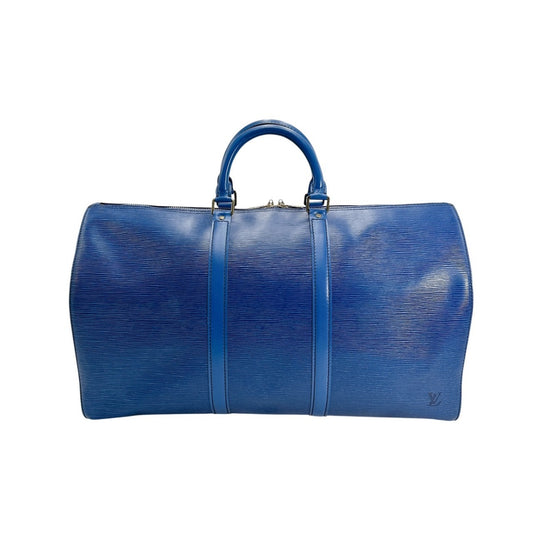 ルイヴィトン LOUIS VUITTON ボストンバッグ
 旅行かばん エピ キーポル50 エピレザー M42965 トレドブルー LV
 【SS】
 【中古】