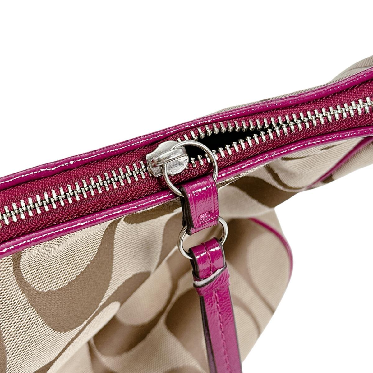 コーチ COACH ショルダーバッグ
 2wayバック シグネチャー キャンバス F21873 ブラウン 【SS】
 【中古】