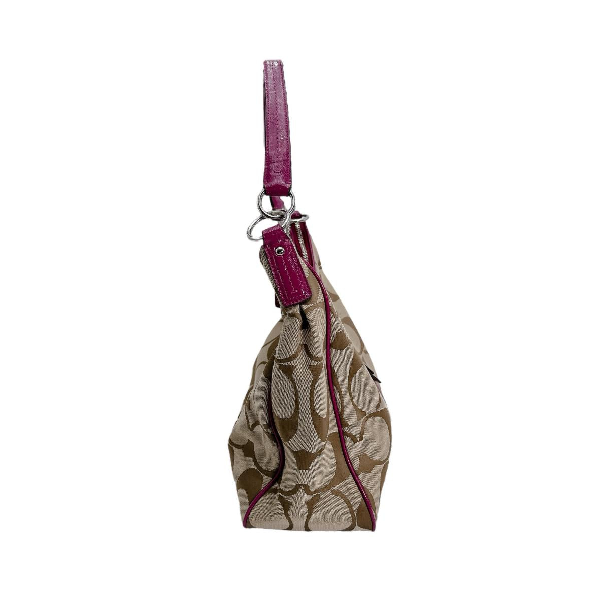 コーチ COACH ショルダーバッグ
 2wayバック シグネチャー キャンバス F21873 ブラウン 【SS】
 【中古】