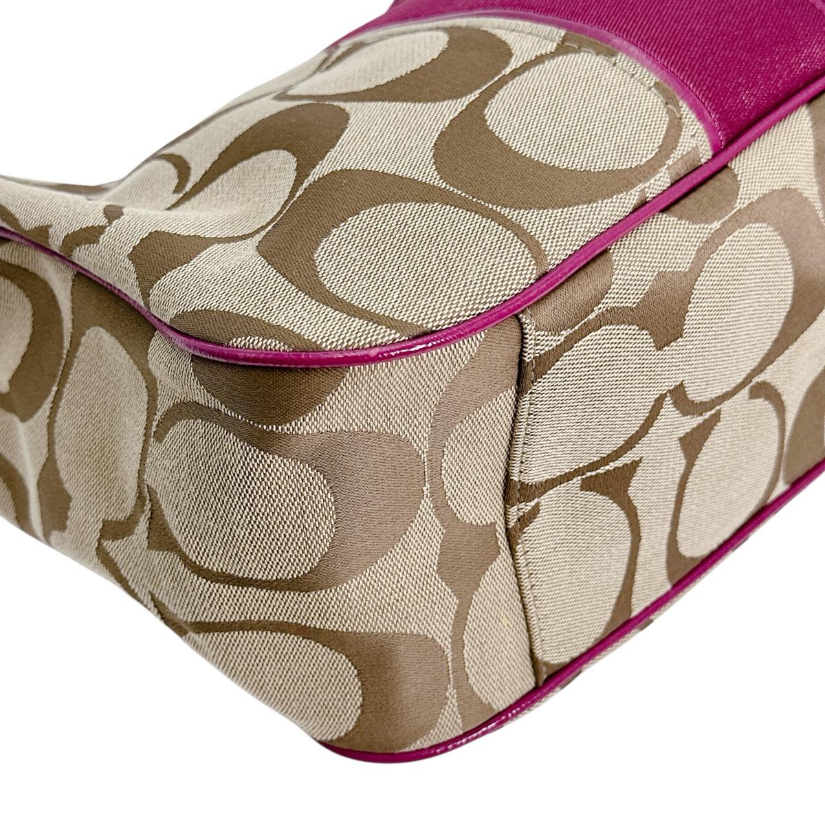 コーチ COACH ショルダーバッグ
 2wayバック シグネチャー キャンバス F21873 ブラウン 【SS】
 【中古】