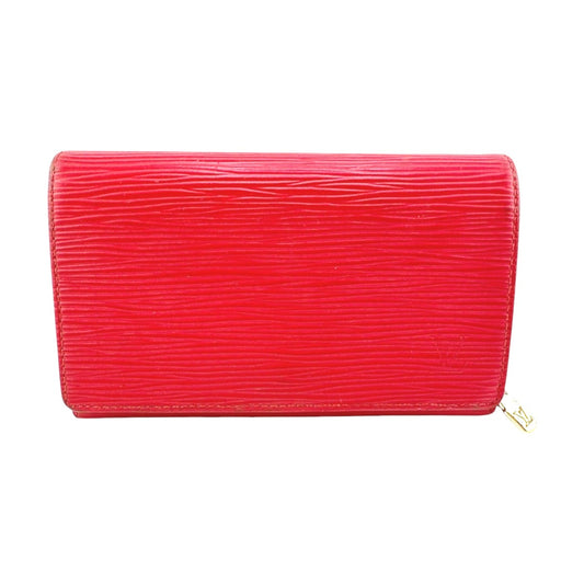 ルイヴィトン LOUIS VUITTON 二つ折り財布
 財布 エピ ポルトモネビエトレゾール エピレザー M63507 レッド LV
 【SS】
 【中古】