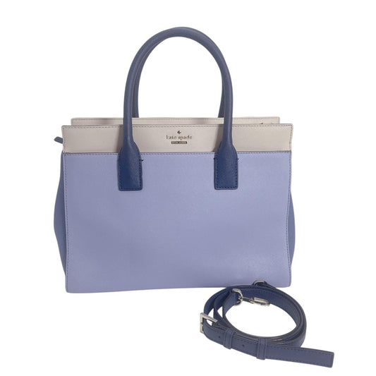 ケイトスペード Kate Spade ハンドバッグ
 ショルダーバッグ 2WAYバッグ 合成皮革 ブルー×アイボリー 【SS】
 【中古】