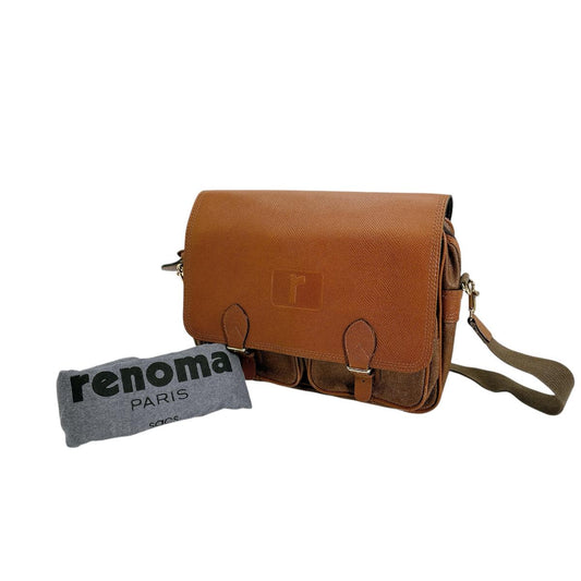 レノマ renoma ショルダーバッグ
 ショルダーバッグ PVCコーティングキャンバス ブラウン 【SS】
 【中古】