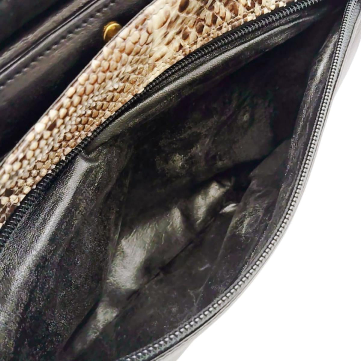 パイソン Python ショルダーバッグ
 ハンドバッグ パイソン 2wayバッグ パイソン ブラウン 【SS】
 【中古】