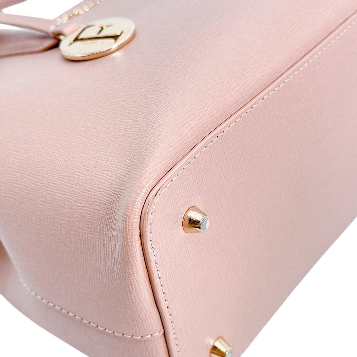 フルラ Furla ハンドバッグ
 型押しレザー テッサ レザー G7280 ピンク 【SS】
 【中古】