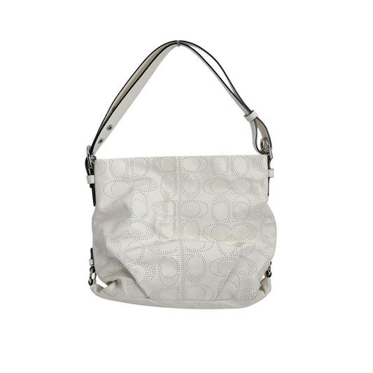 コーチ COACH ショルダーバッグ
 2way パフォレイテッドレザー シグネチャー レザー F19407 ホワイト 【SS】
 【中古】