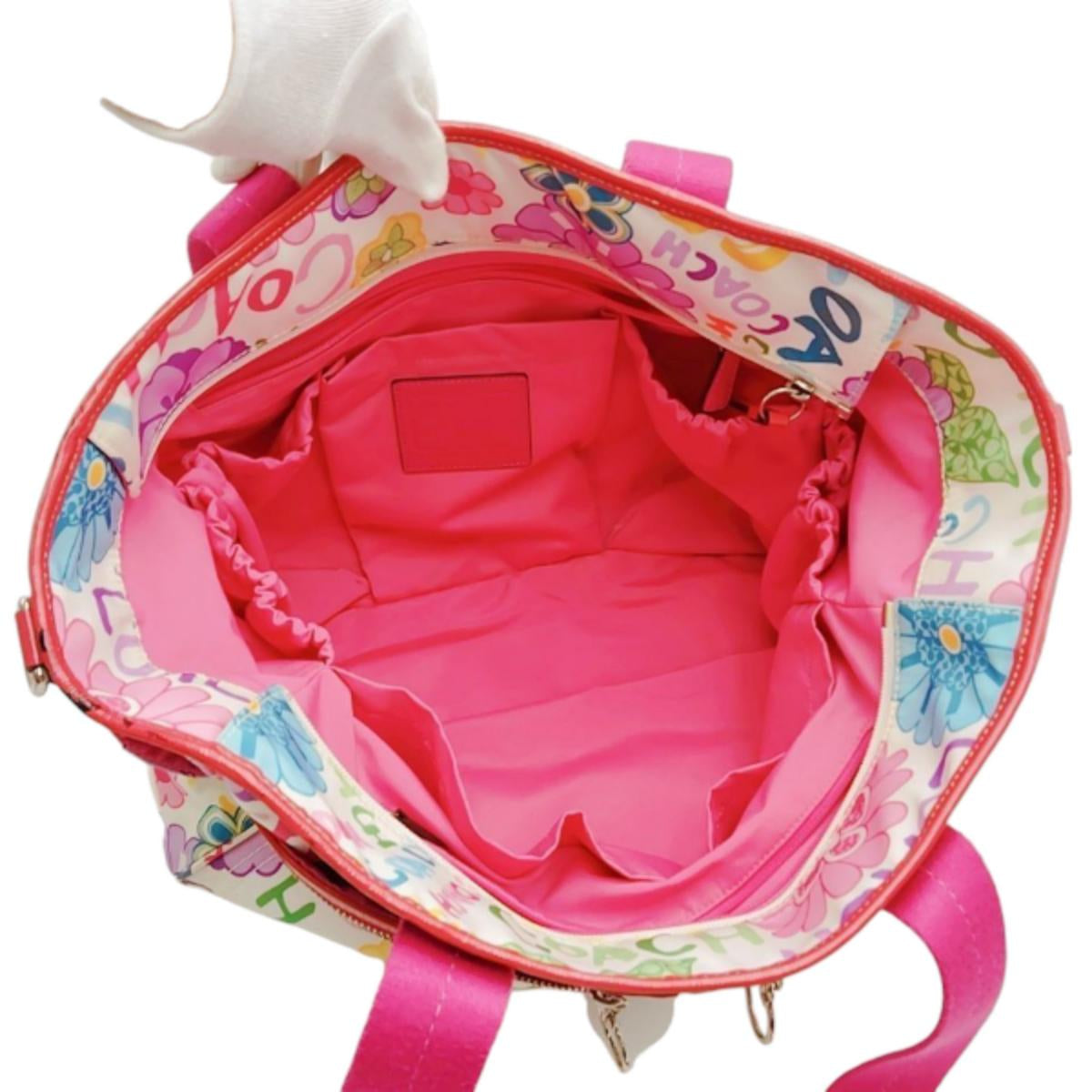 コーチ COACH ハンドバッグ
 トートバッグ マザーバッグ デイジー ナイロン B1082-F14879 マルチカラー 【SS】
 【中古】