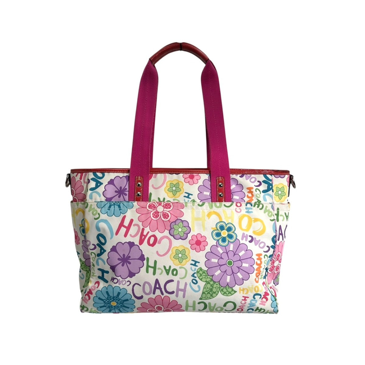 コーチ COACH ハンドバッグ
 トートバッグ マザーバッグ デイジー ナイロン B1082-F14879 マルチカラー 【SS】
 【中古】