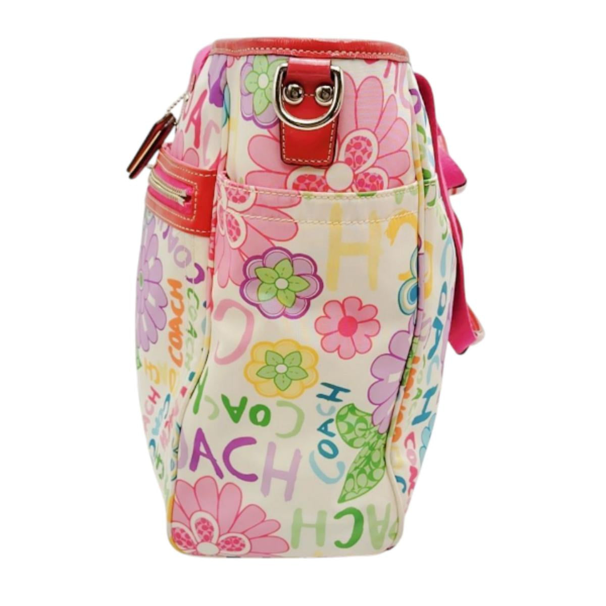 コーチ COACH ハンドバッグ
 トートバッグ マザーバッグ デイジー ナイロン B1082-F14879 マルチカラー 【SS】
 【中古】