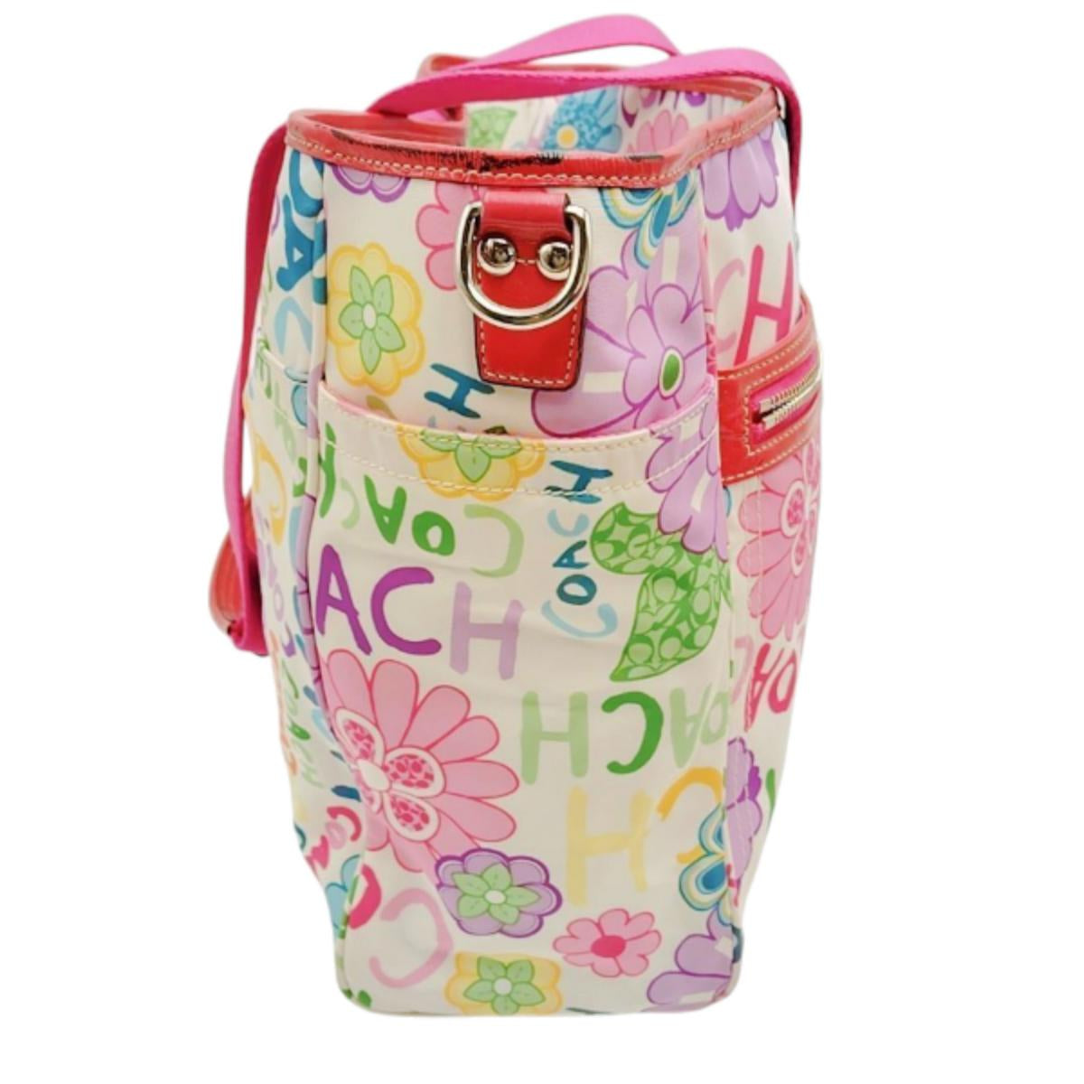 コーチ COACH ハンドバッグ
 トートバッグ マザーバッグ デイジー ナイロン B1082-F14879 マルチカラー 【SS】
 【中古】