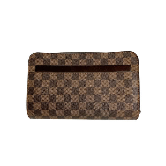 ルイヴィトン LOUIS VUITTON セカンドバッグ
 クラッチバッグ ダミエ エベヌ サンルイ ダミエキャンバス N51993 ブラウン LV
 【SS】
 【中古】