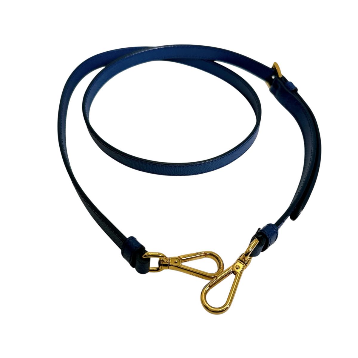 プラダ PRADA ハンドバッグ
 ショルダーバッグ サファイアーノ ガレリア レザー 1BA786 ブルー 【SS】
 【中古】
