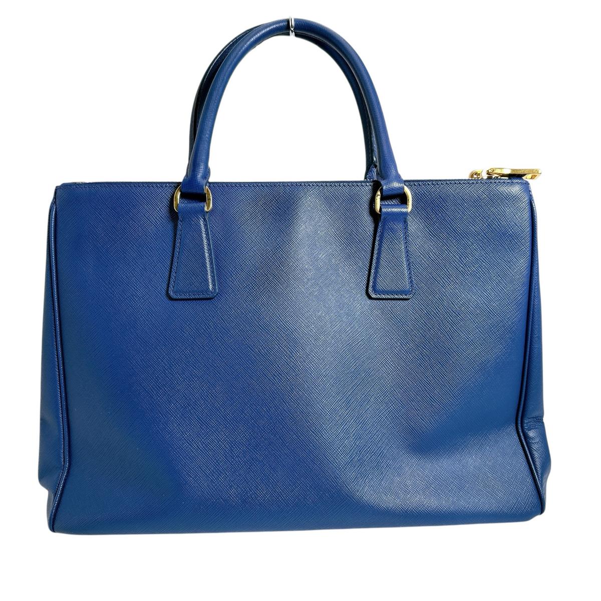 プラダ PRADA ハンドバッグ
 ショルダーバッグ サファイアーノ ガレリア レザー 1BA786 ブルー 【SS】
 【中古】