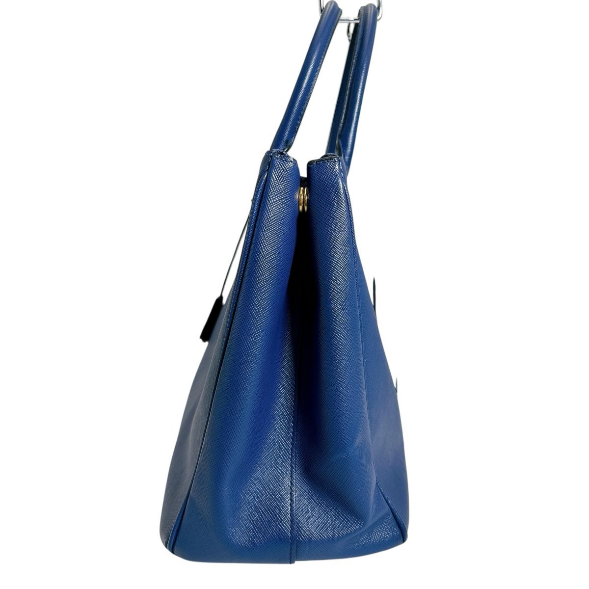 プラダ PRADA ハンドバッグ
 ショルダーバッグ サファイアーノ ガレリア レザー 1BA786 ブルー 【SS】
 【中古】