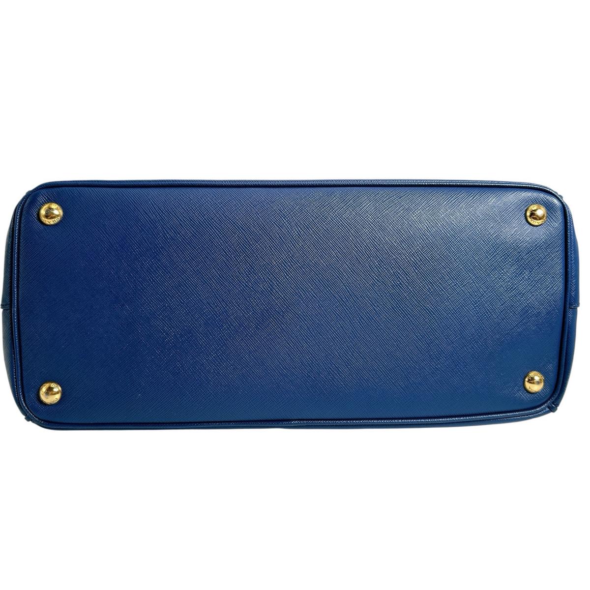 プラダ PRADA ハンドバッグ
 ショルダーバッグ サファイアーノ ガレリア レザー 1BA786 ブルー 【SS】
 【中古】