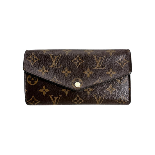 ルイヴィトン LOUIS VUITTON 長財布
 スナップボタン閉会式 モノグラム ポルトフォイユ・サラ モノグラムキャンバス M62234 ブラウン LV
 【SS】
 【中古】