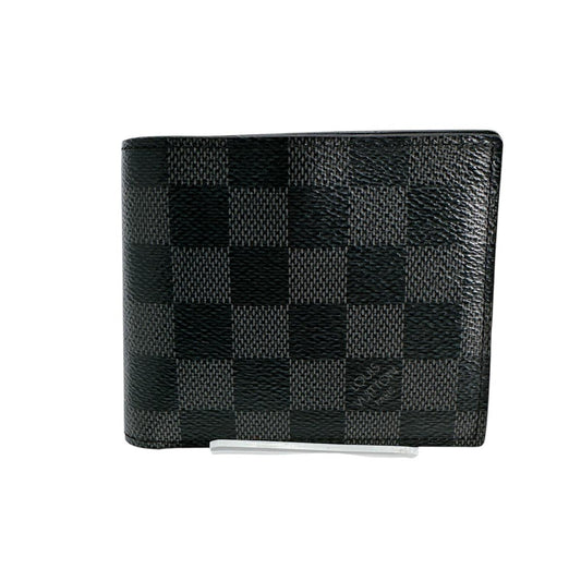 ルイヴィトン LOUIS VUITTON 二つ折り財布
 財布 ダミエグラフィット ポルトフォイユ・マルコ ダミエグラフィットキャンバス N62664 ブラック LV
 【SS】
 【中古】