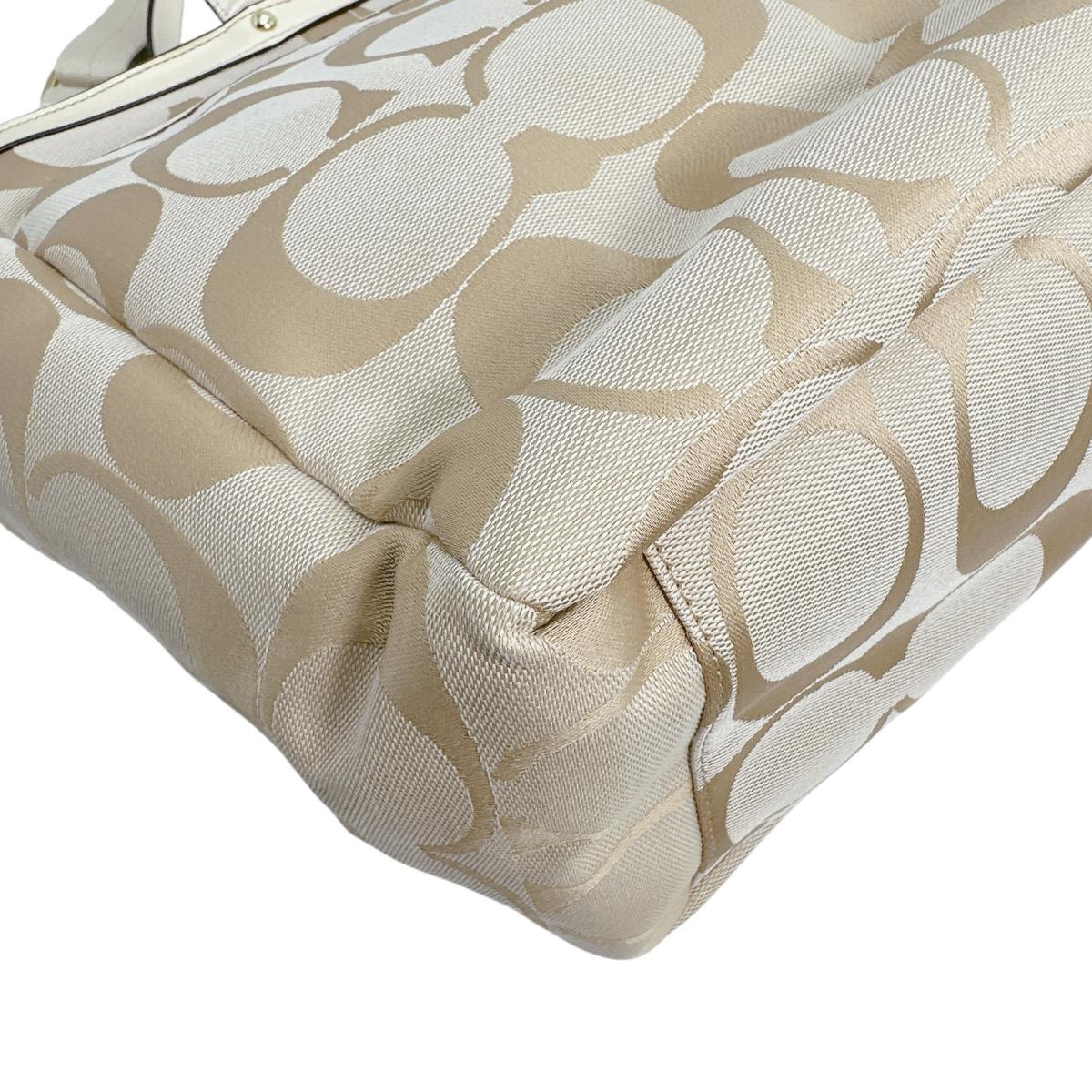 コーチ COACH ハンドバッグ
 トートバッグ 2WAYバッグ マザース キャンバス A1381-F21865 ベージュ 【SS】
 【中古】