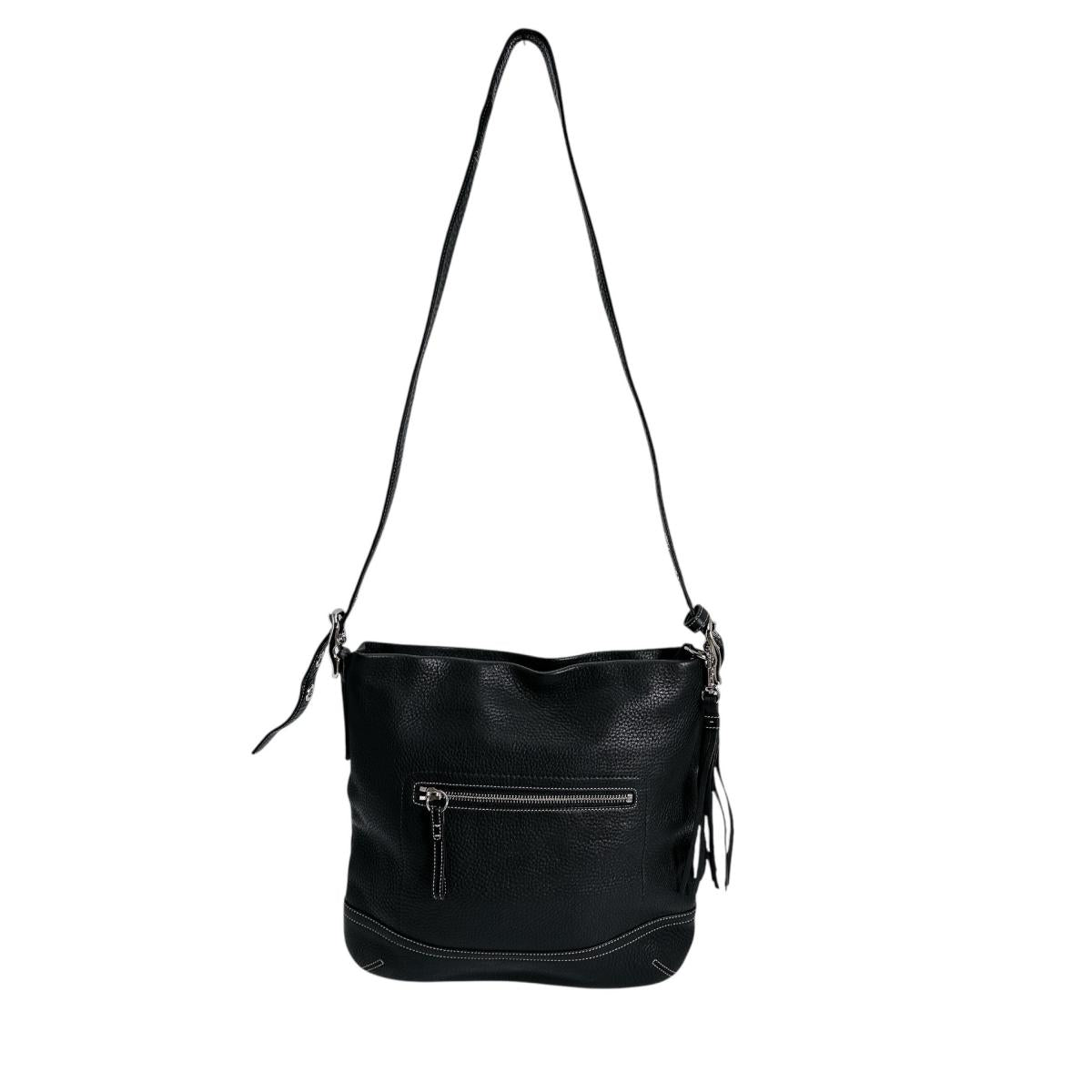コーチ COACH ショルダーバッグ
 トートバッグ タッセル 斜めがけ レザー K04S-1428 ブラック 【SS】
 【中古】
