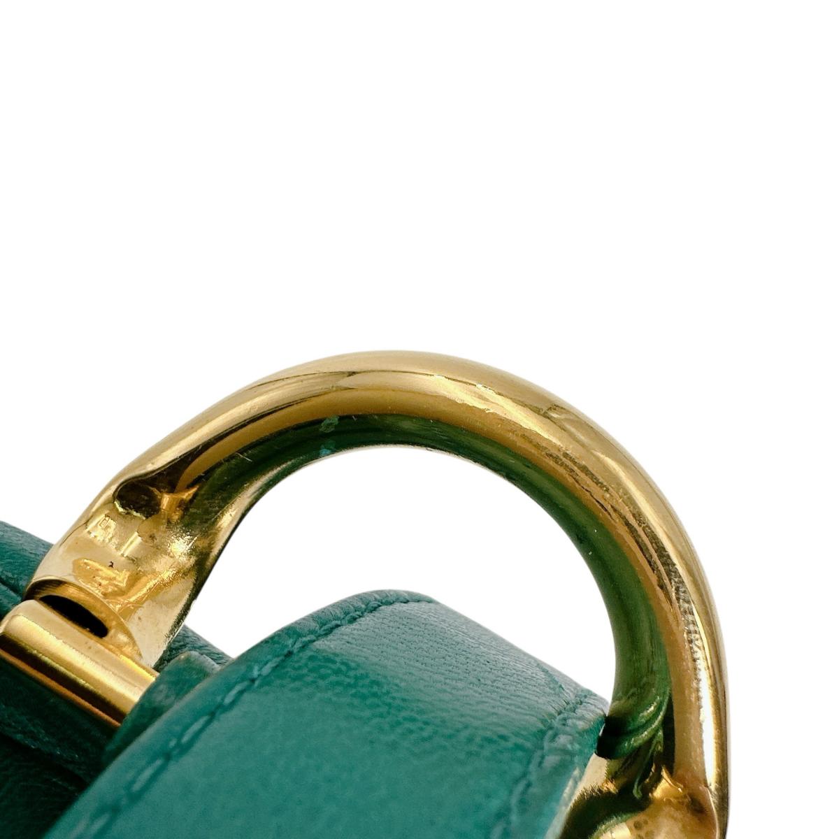 ロエベ LOEWE ショルダーバッグ
 ワンショルダー アナグラム レザー 1846 グリーン 【SS】
 【中古】