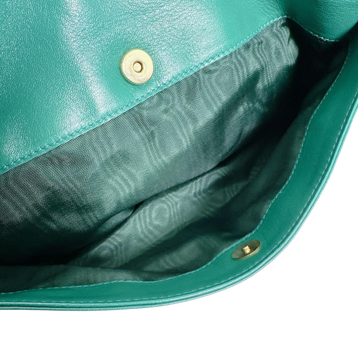 ロエベ LOEWE ショルダーバッグ
 ワンショルダー アナグラム レザー 1846 グリーン 【SS】
 【中古】