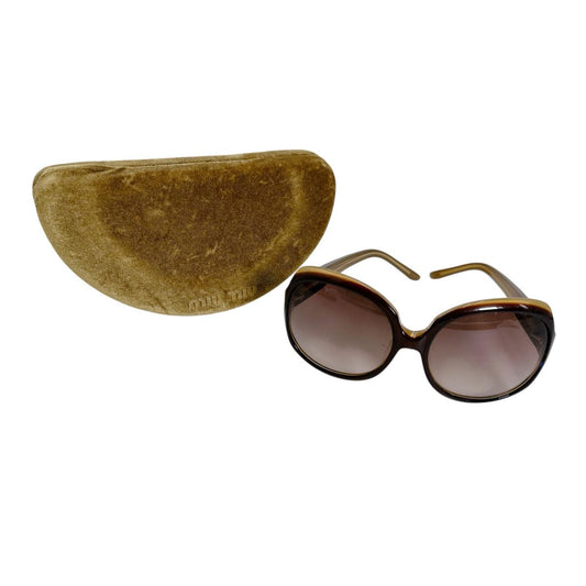 ミュウミュウ MIUMIU サングラス
 サングラス ADC2F1 135 59□16 プラスチック SMU06M ブラウン 【SS】
 【中古】