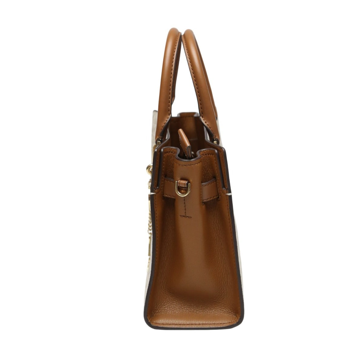 マイケルコース Michael Kors ハンドバッグ
 ミニバッグ レザー アイボリー×ブラウン 【SS】
 【中古】
