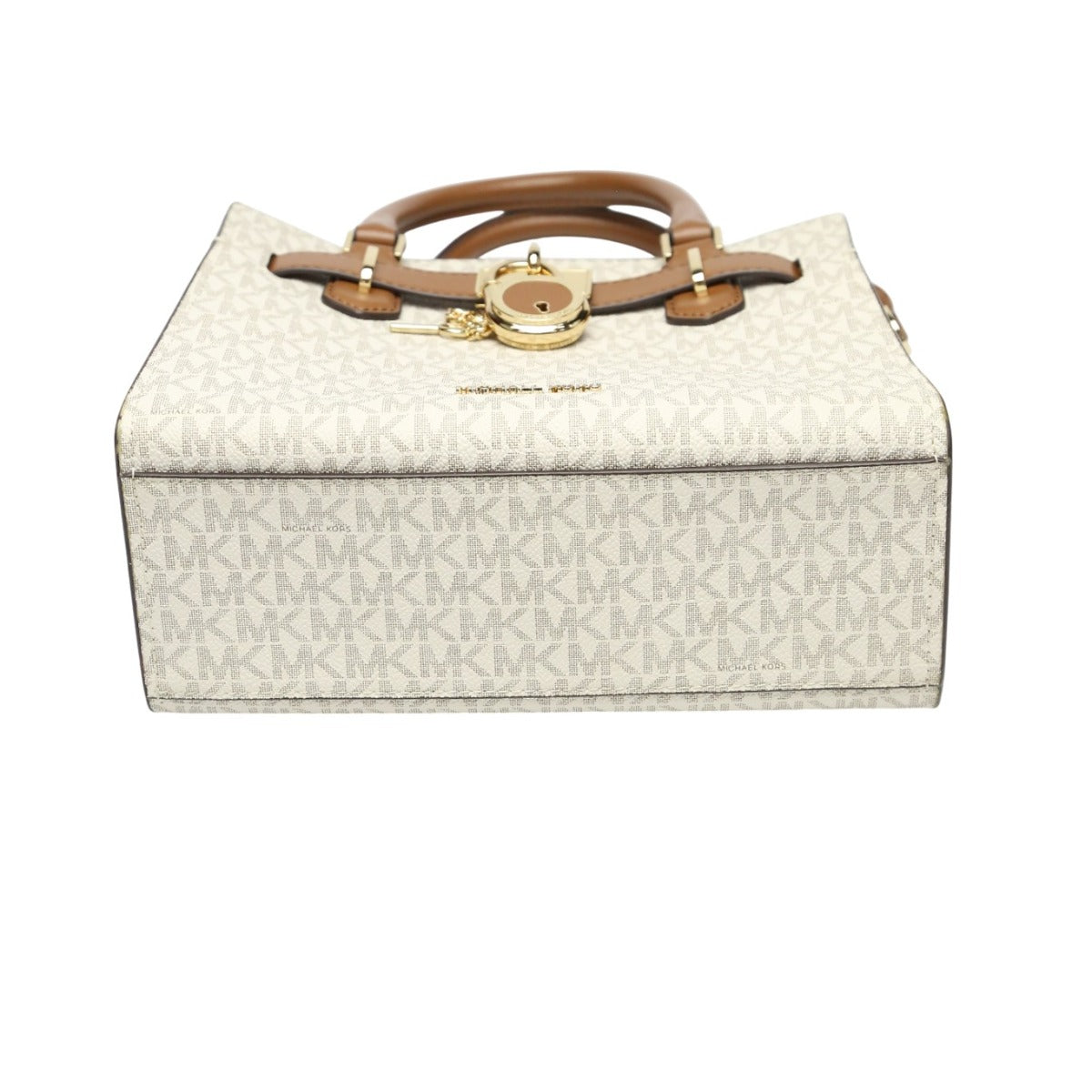 マイケルコース Michael Kors ハンドバッグ
 ミニバッグ レザー アイボリー×ブラウン 【SS】
 【中古】
