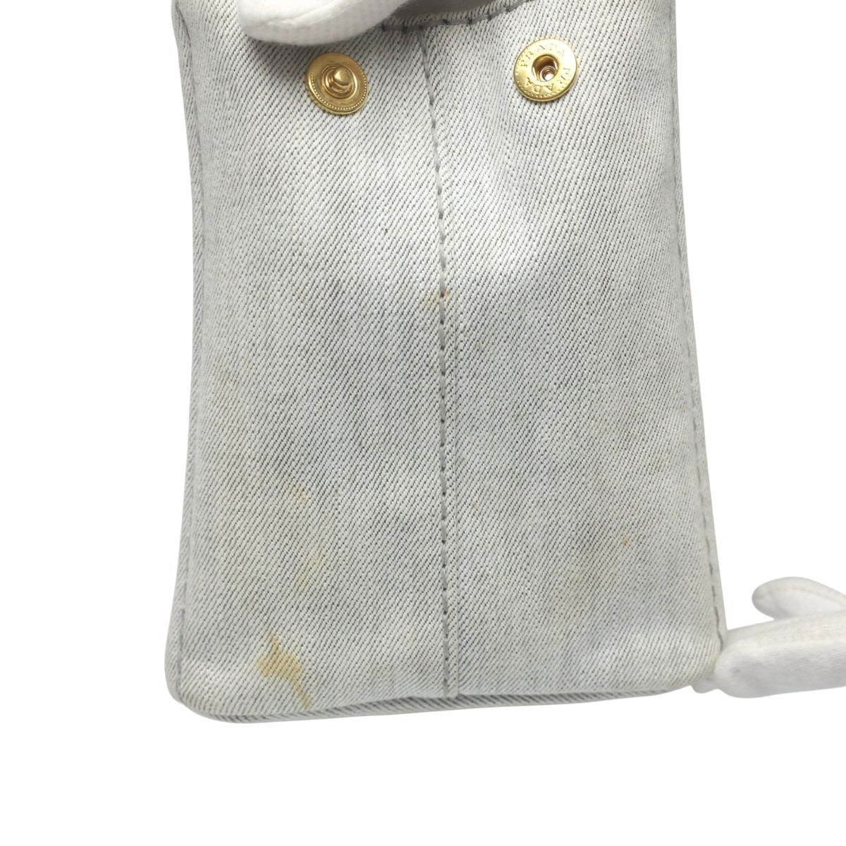 プラダ PRADA トートバッグ
 2WAYバッグ キャンバス カナパトート デニム 1BG439 ビアンコ 【SS】
 【中古】